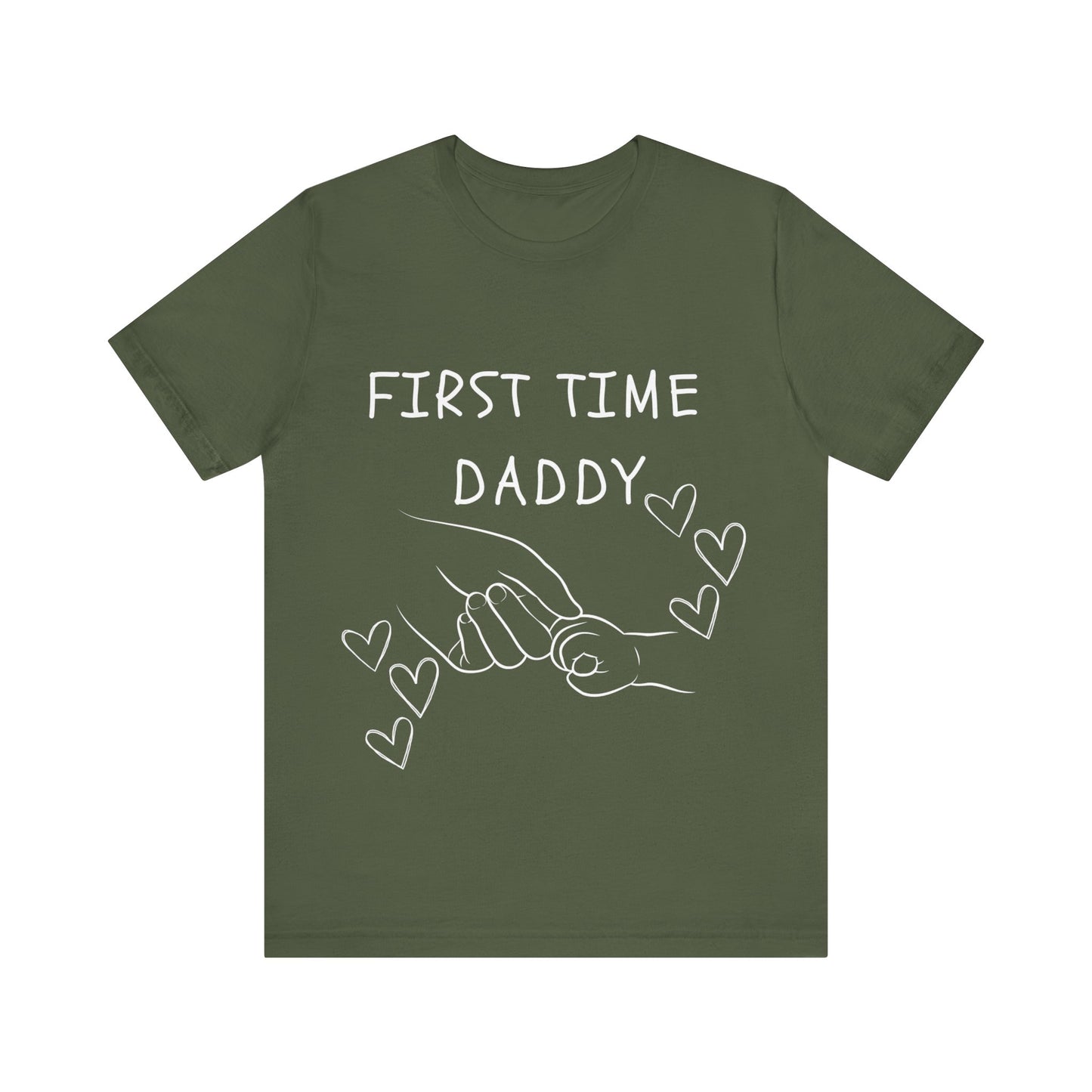 First Time Daddy Black Jersey Short Sleeve Tee