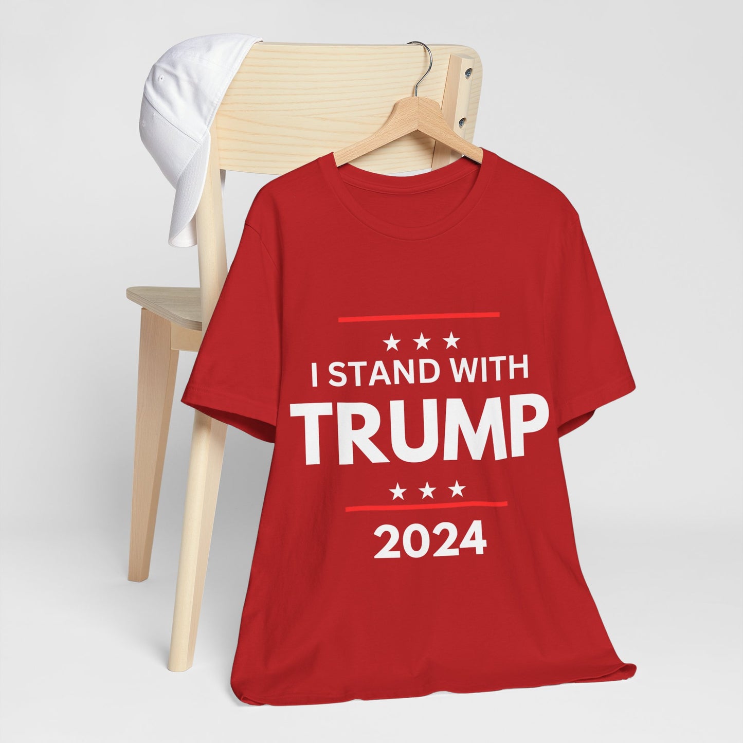 I stand with Trump Black Jersey Short Sleeve Tee