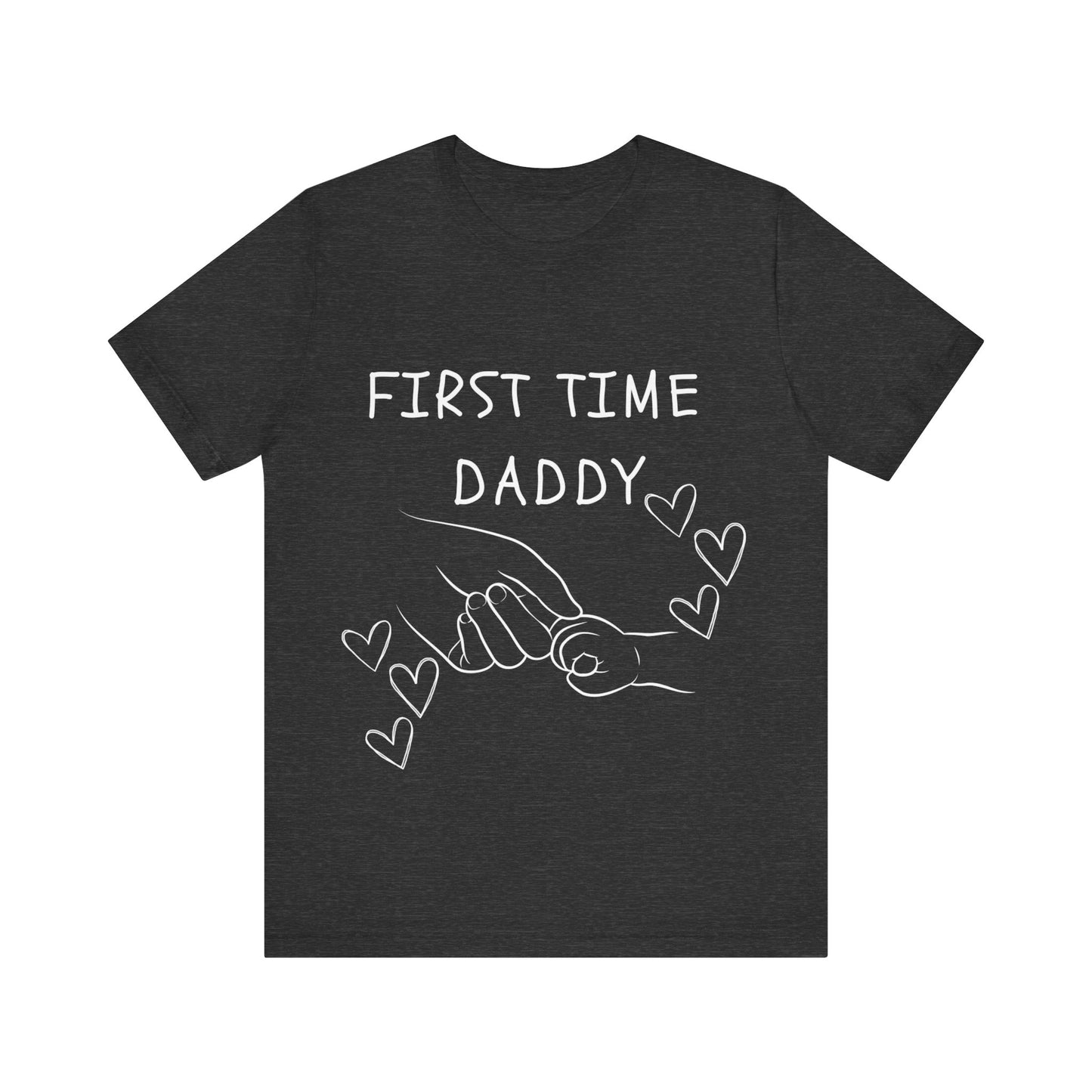 First Time Daddy Black Jersey Short Sleeve Tee