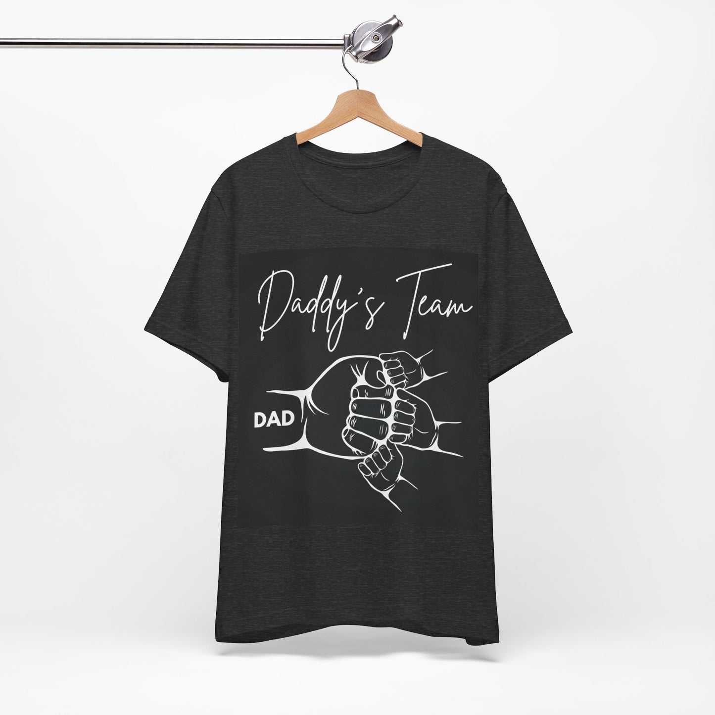 Daddy's Team Black Jersey Short Sleeve Tee