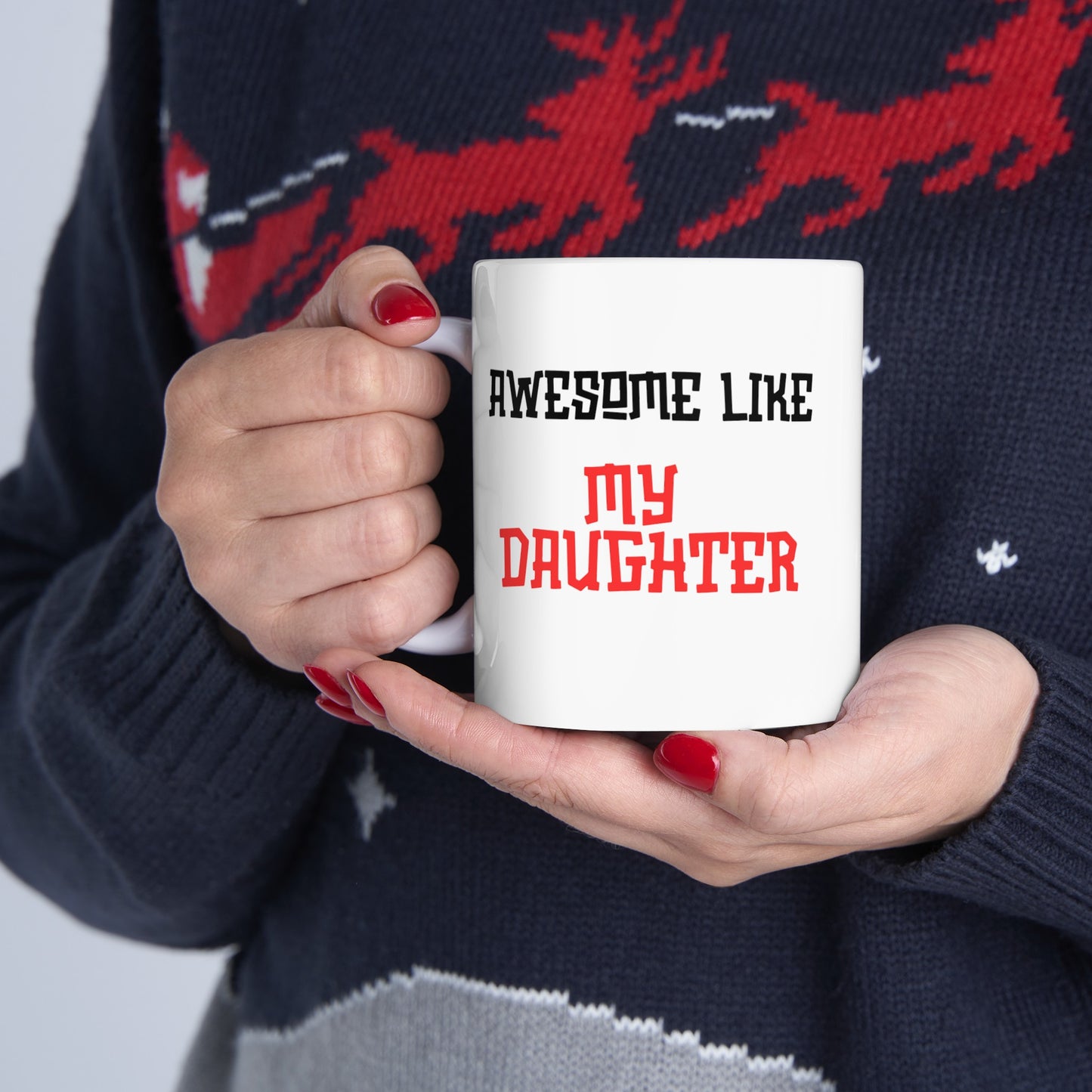 Awesome Daughter White Mug, (11oz, 15oz)