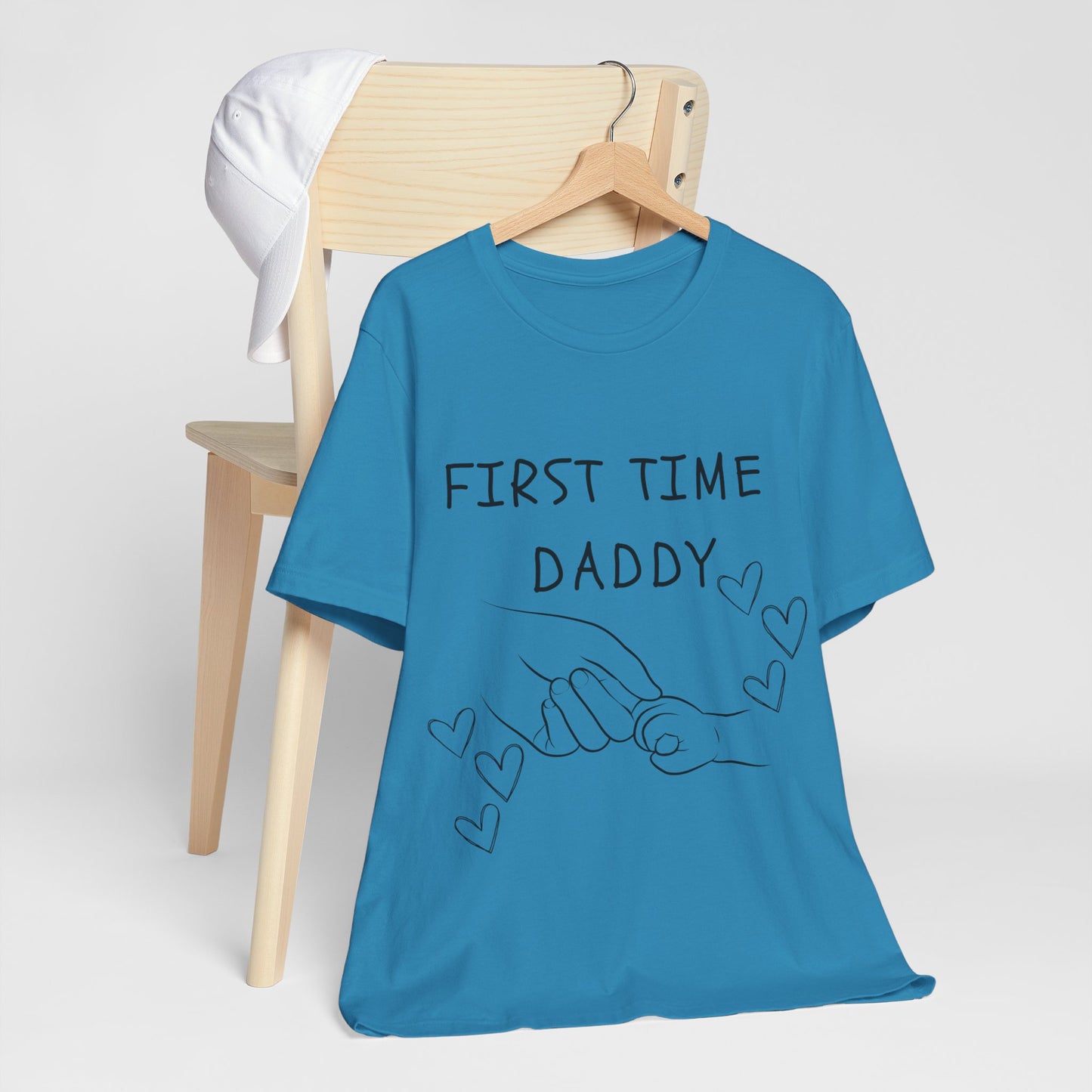 First Time Daddy White Short Sleeve Tee