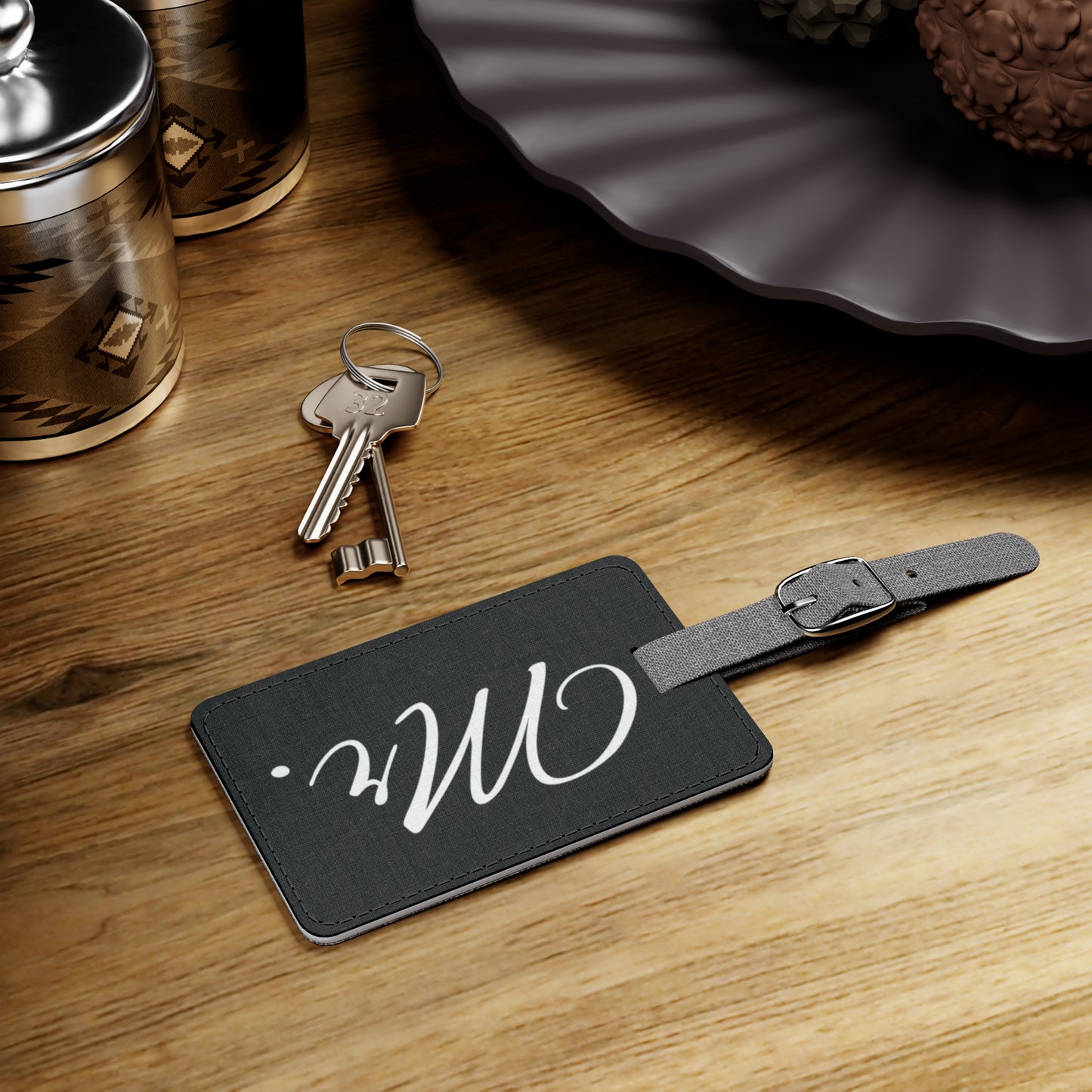 Mr. Black Luggage Tag, Rectangle