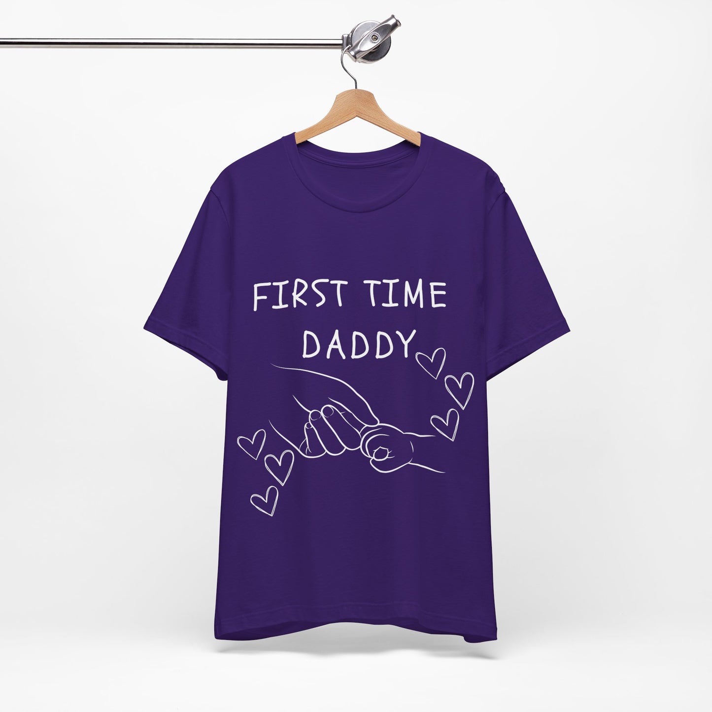 First Time Daddy Black Jersey Short Sleeve Tee