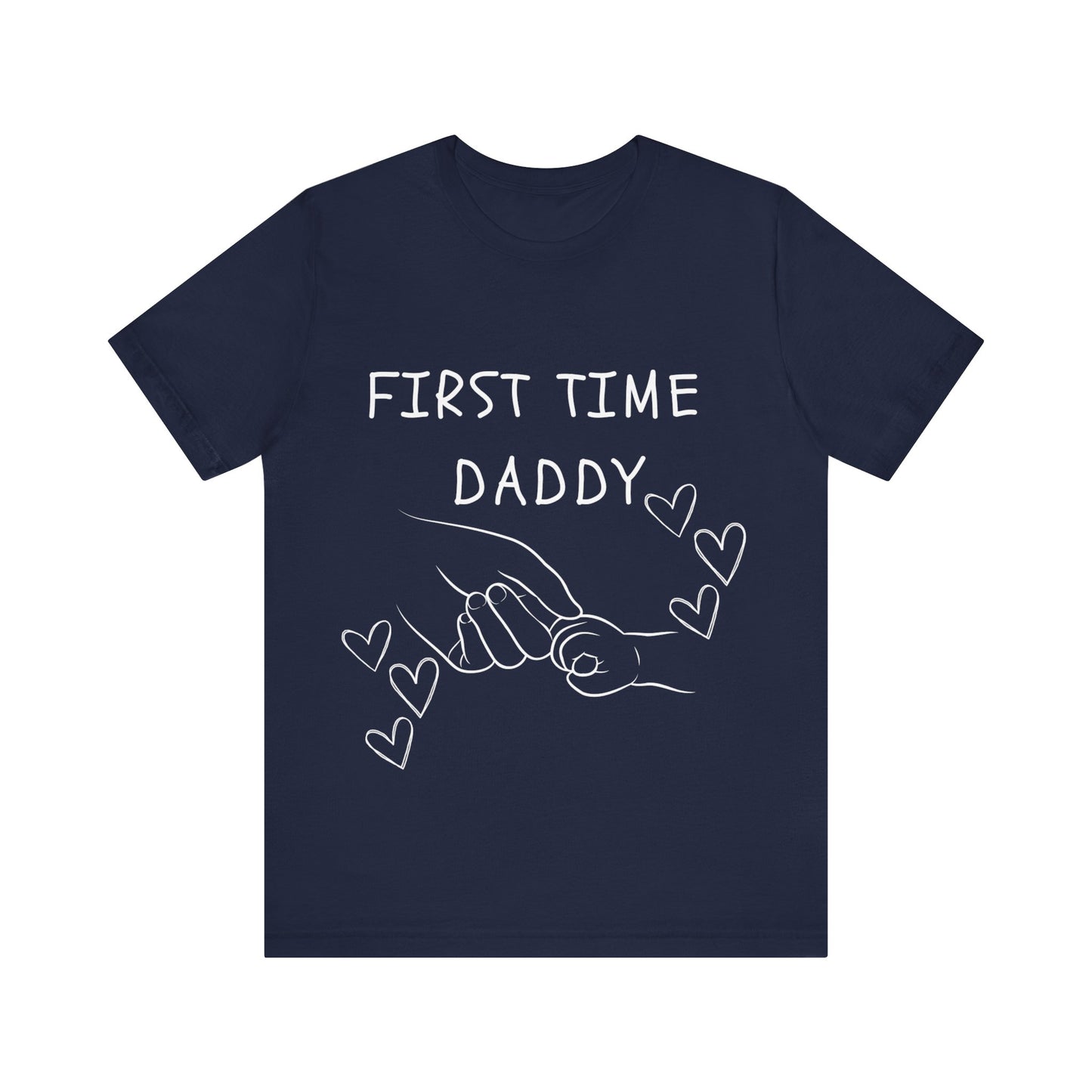 First Time Daddy Black Jersey Short Sleeve Tee