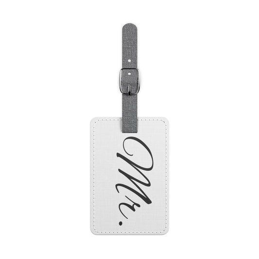 Mr.. White Luggage Tag, Rectangle