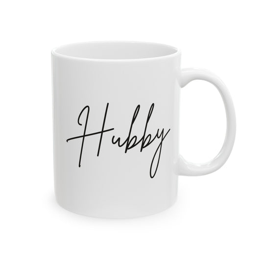 Hubby White Mug, (11oz, 15oz)