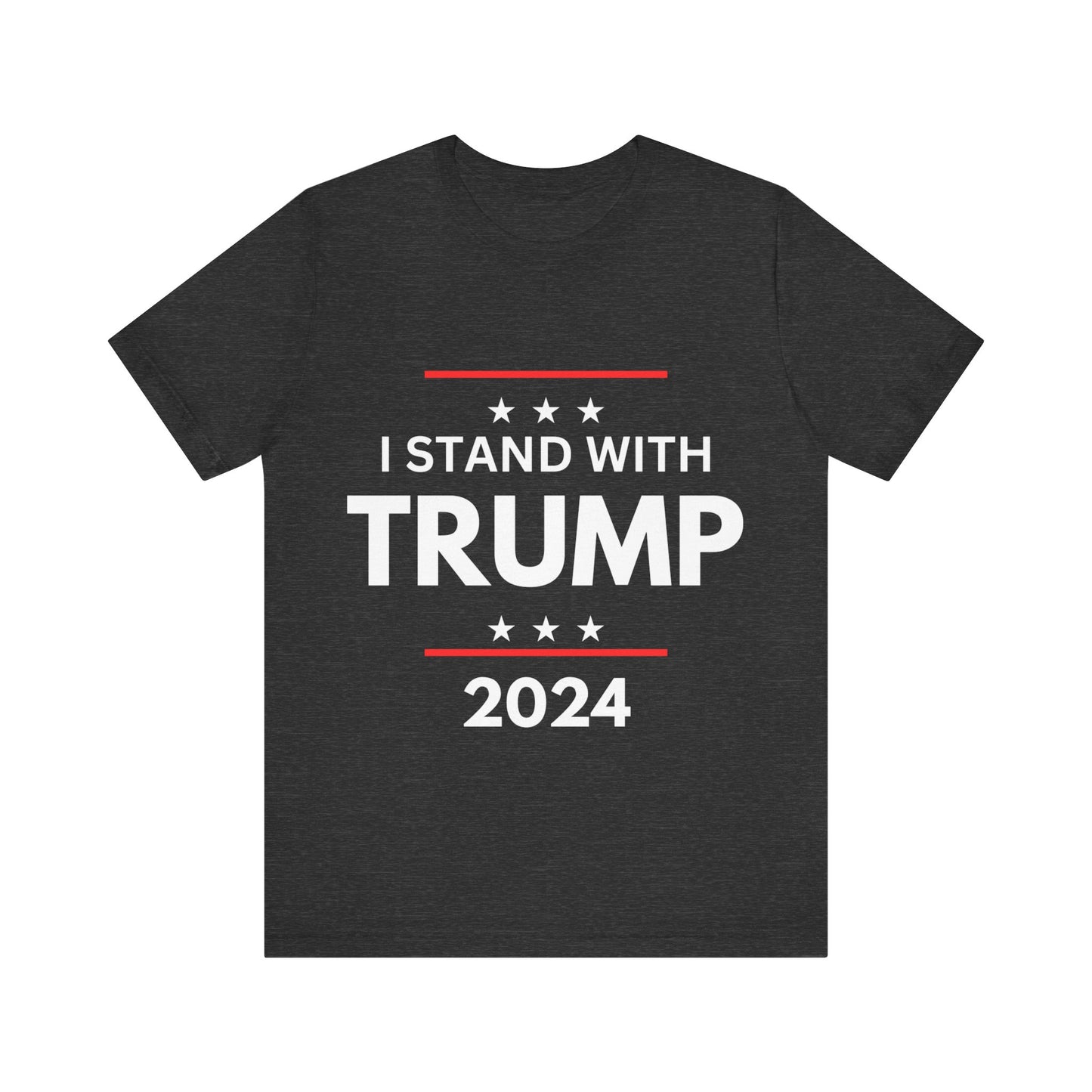 I stand with Trump Black Jersey Short Sleeve Tee