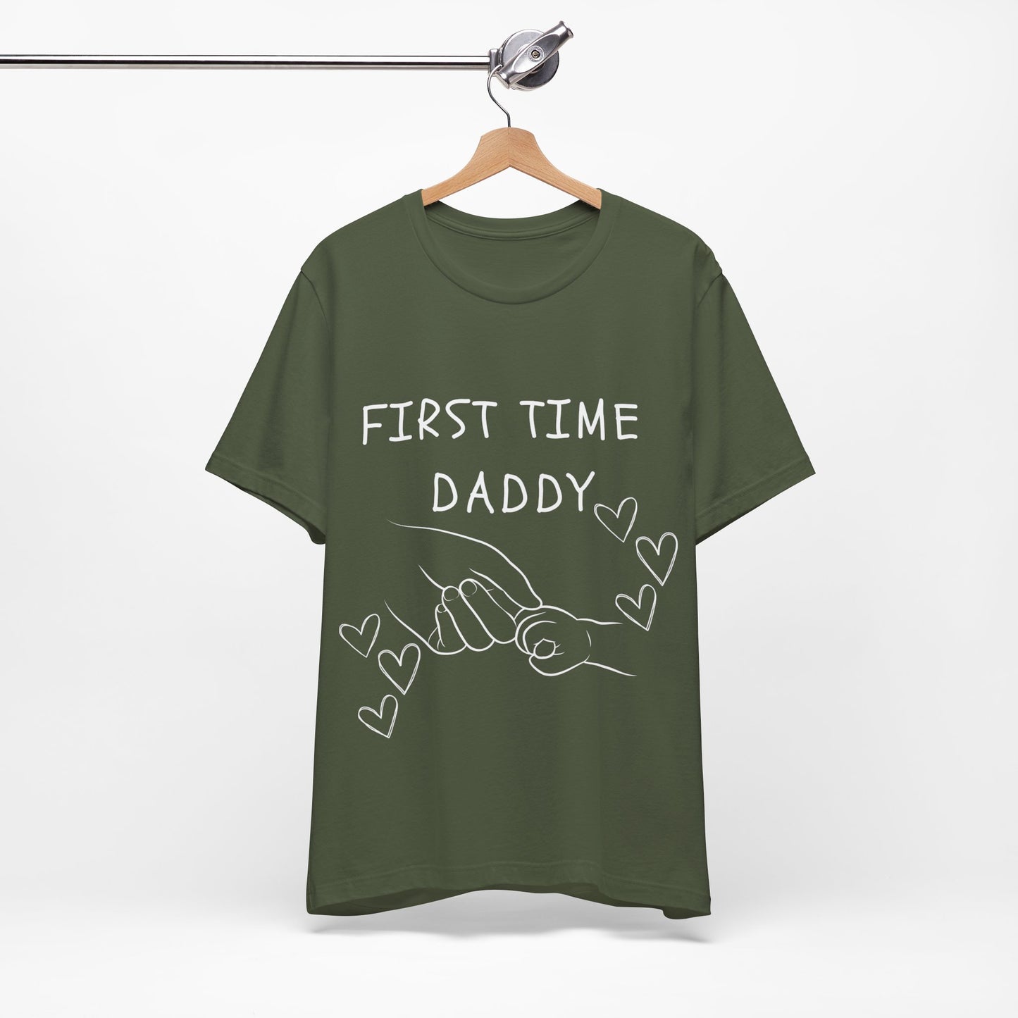 First Time Daddy Black Jersey Short Sleeve Tee