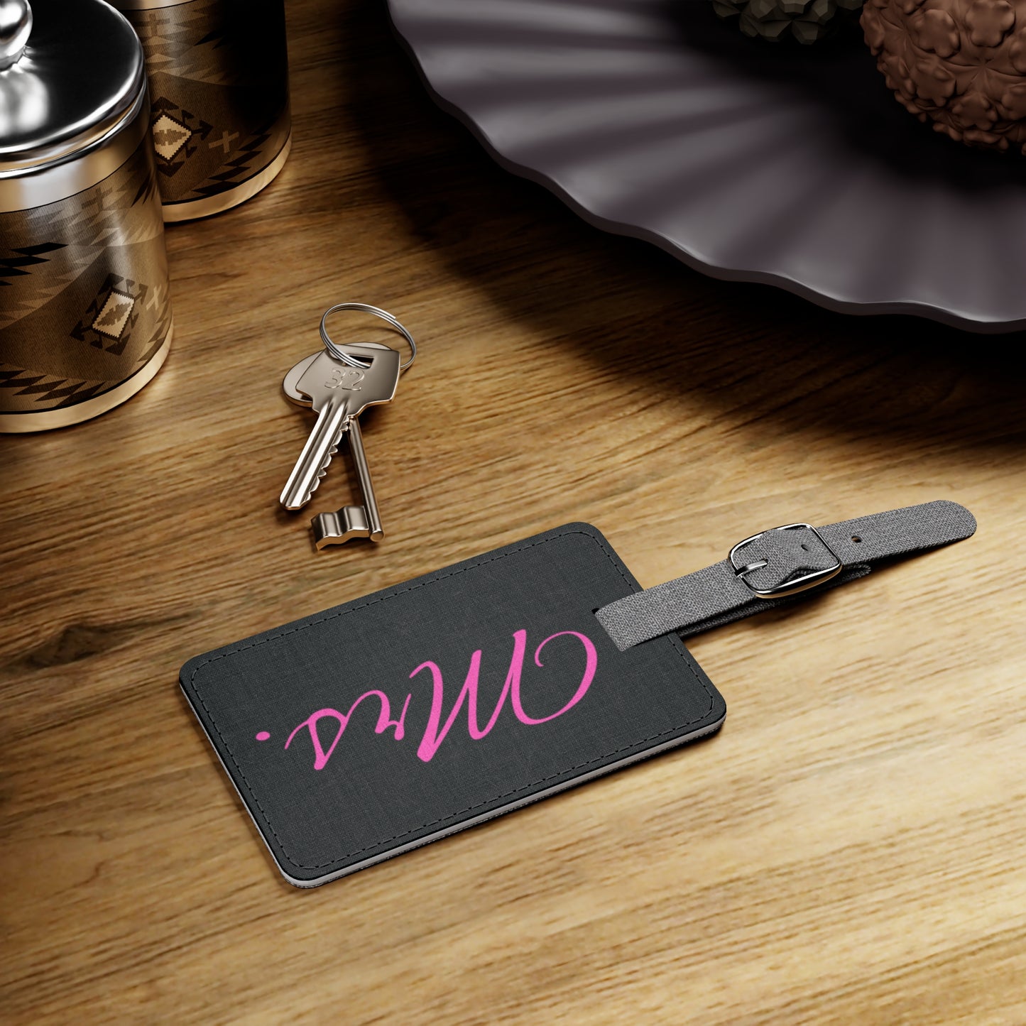 Mrs. Black Luggage Tag, Rectangle