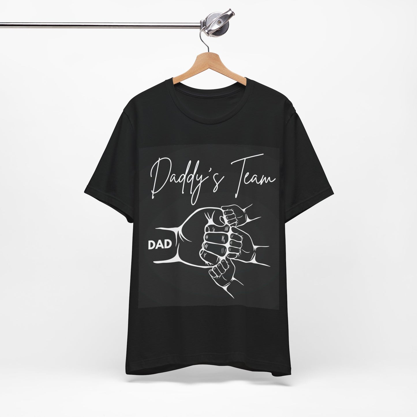 Daddy's Team Black Jersey Short Sleeve Tee