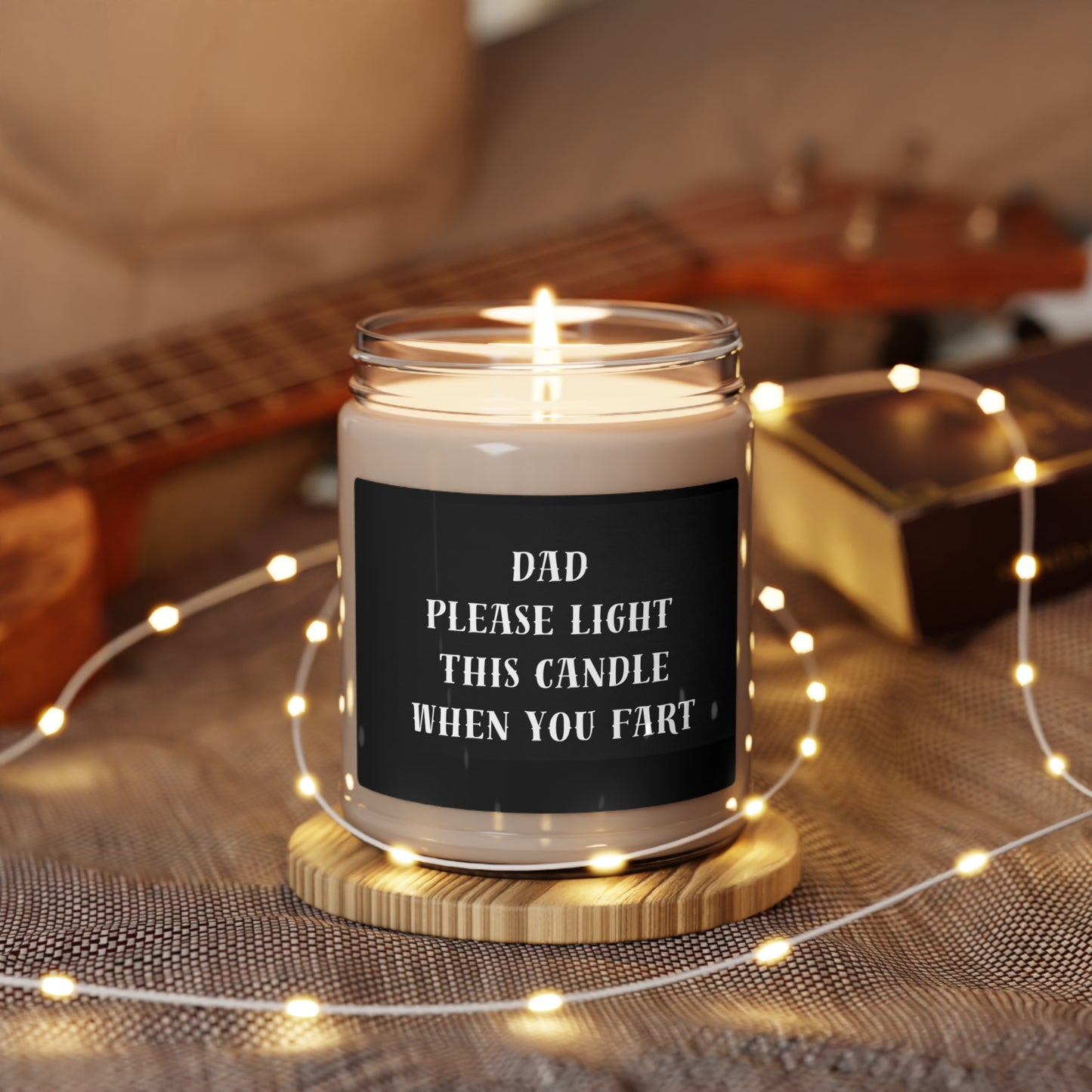 Dad Please Light Black Scented Soy Candle, 9oz