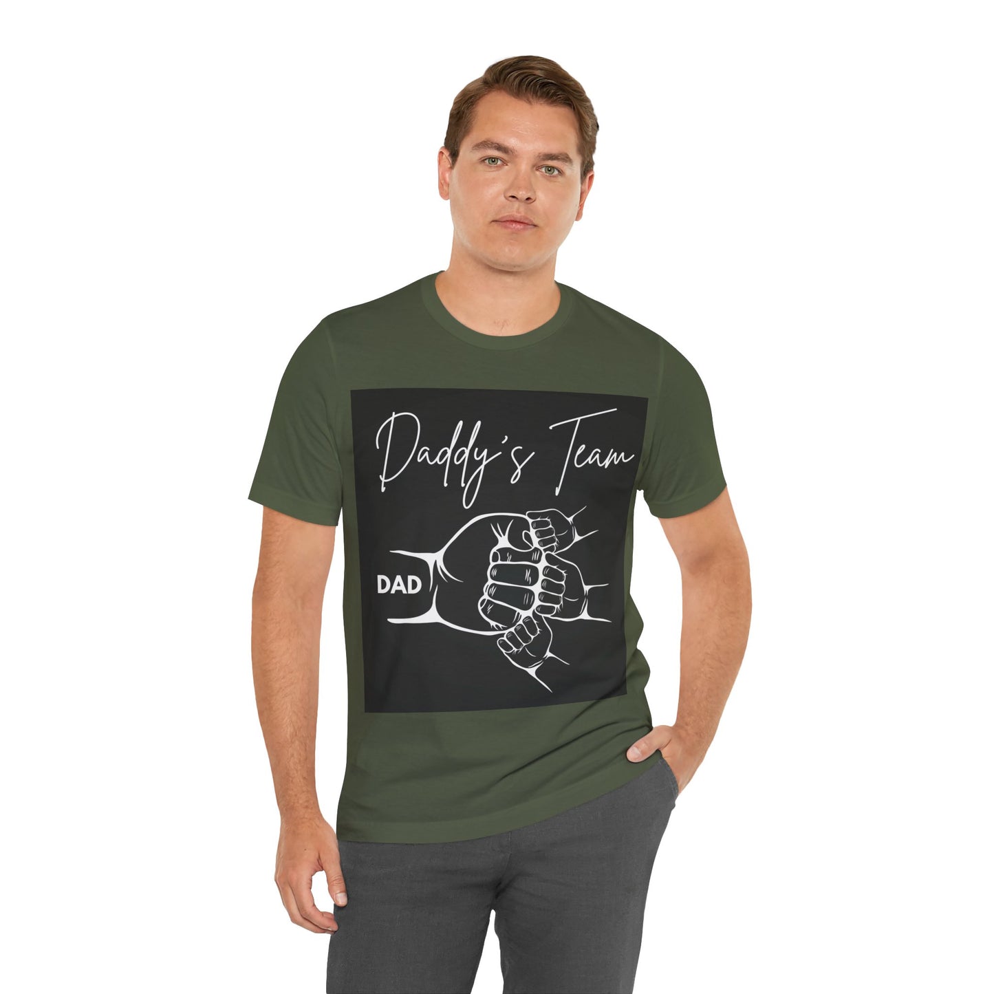 Daddy's Team Black Jersey Short Sleeve Tee