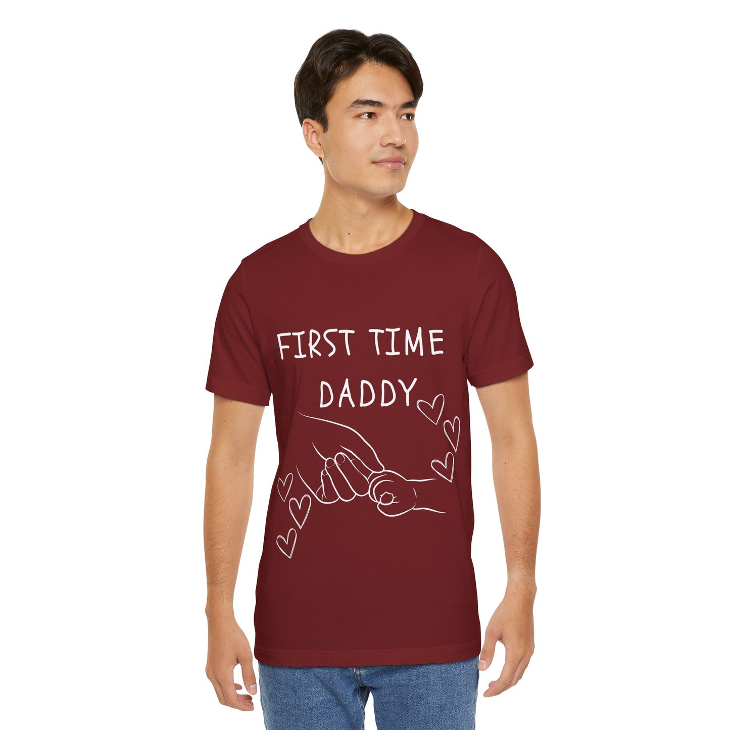 First Time Daddy Black Jersey Short Sleeve Tee