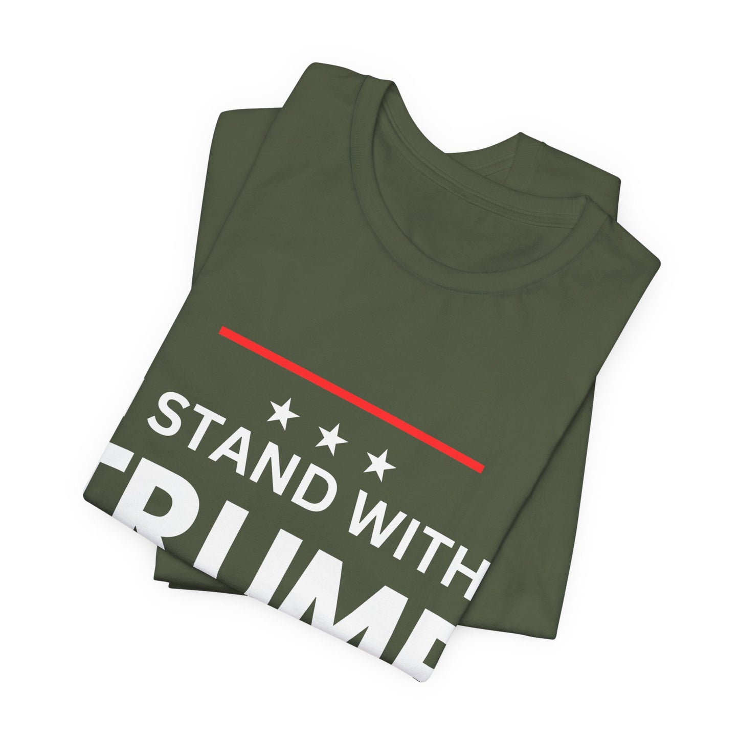 I stand with Trump Black Jersey Short Sleeve Tee