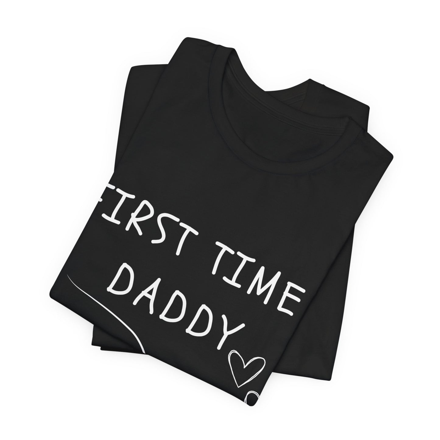 First Time Daddy Black Jersey Short Sleeve Tee