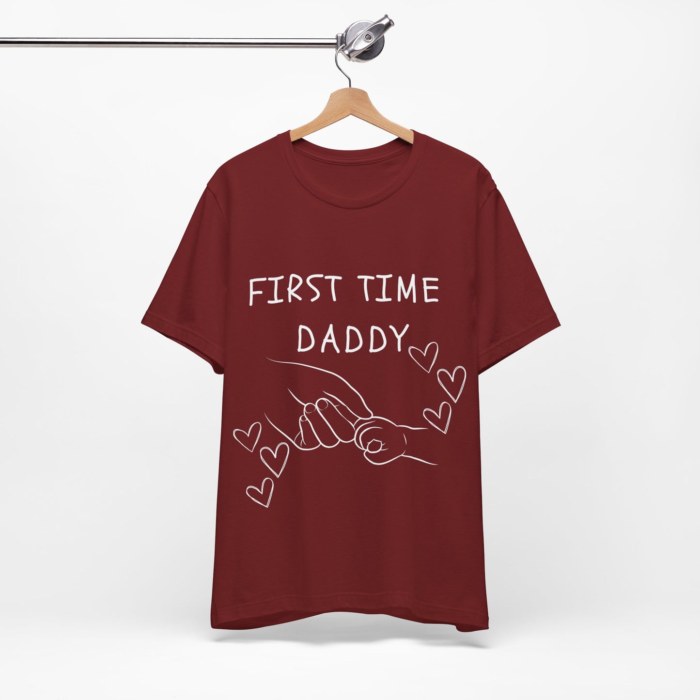 First Time Daddy Black Jersey Short Sleeve Tee