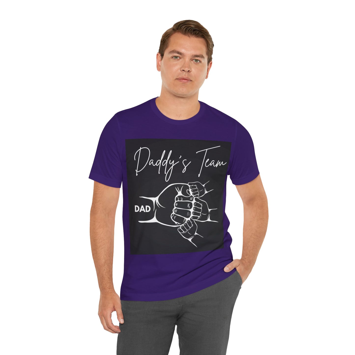 Daddy's Team Black Jersey Short Sleeve Tee