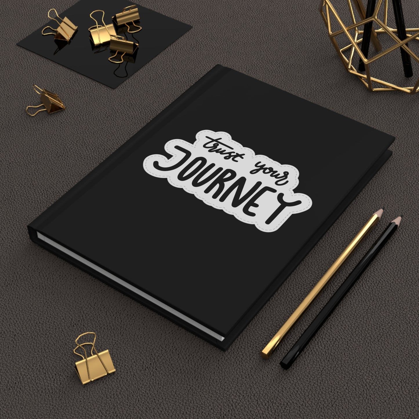 Hardcover Trust Your Journey Journal Black