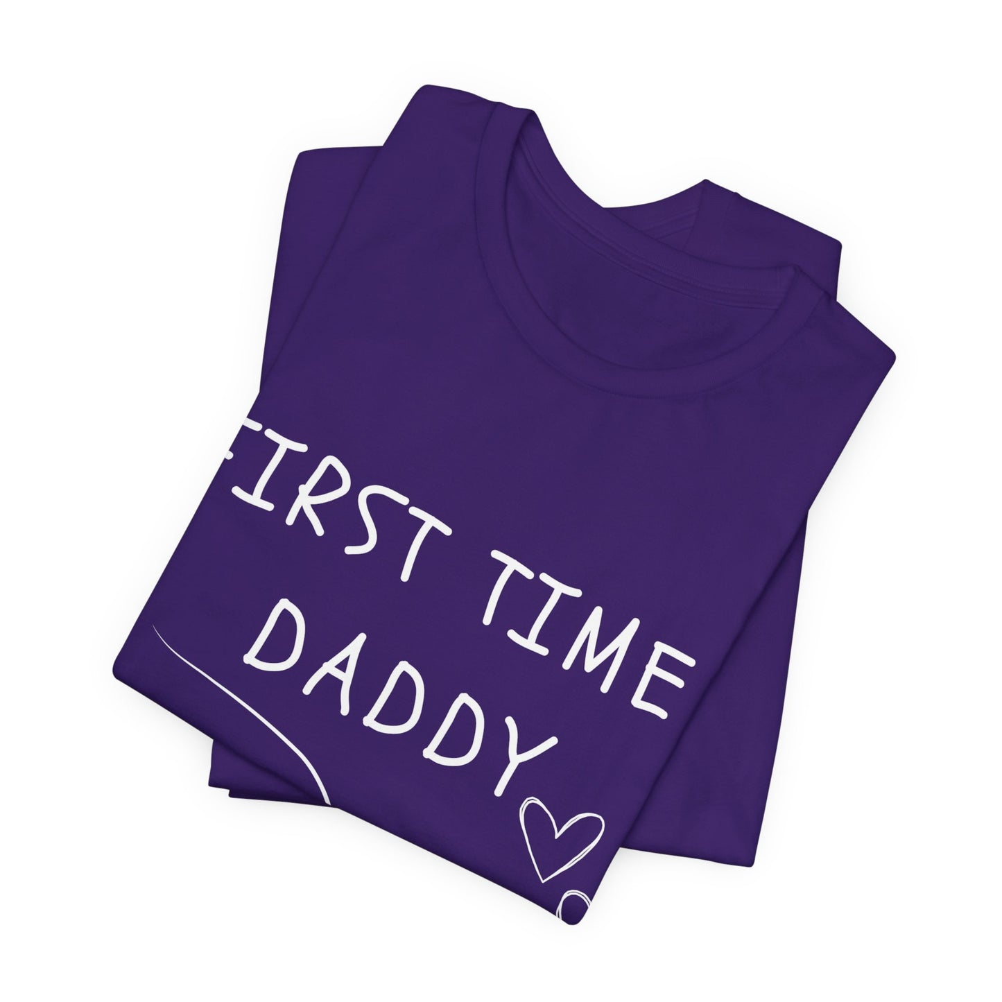 First Time Daddy Black Jersey Short Sleeve Tee