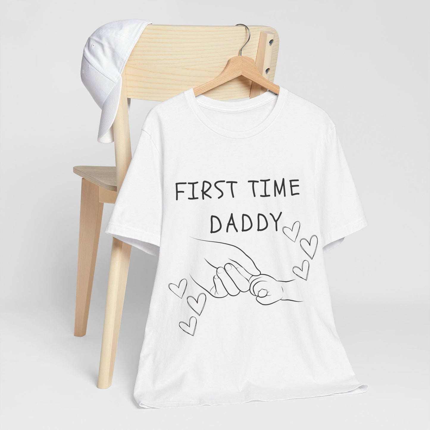 First Time Daddy White Short Sleeve Tee