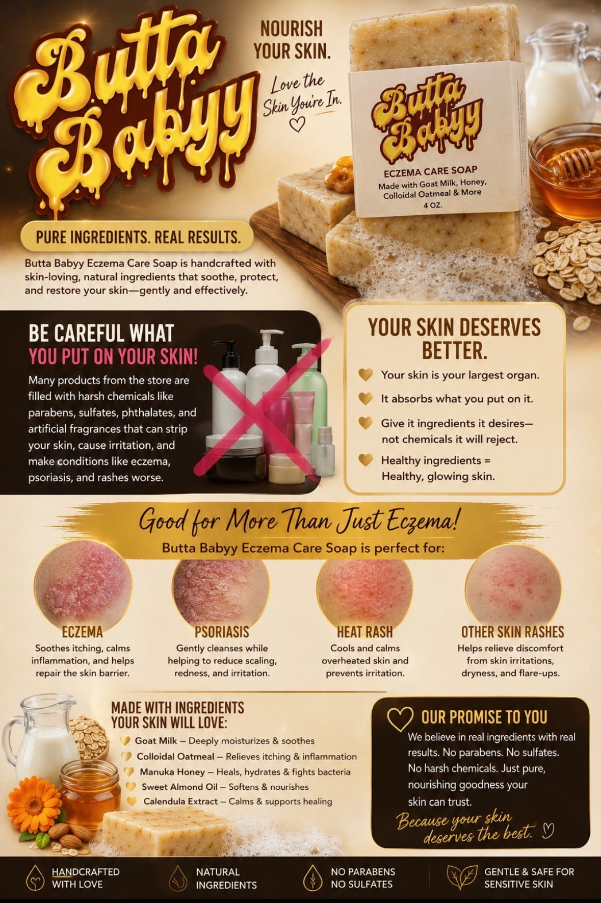 All natural soaps (Eczema & Acne Bar)